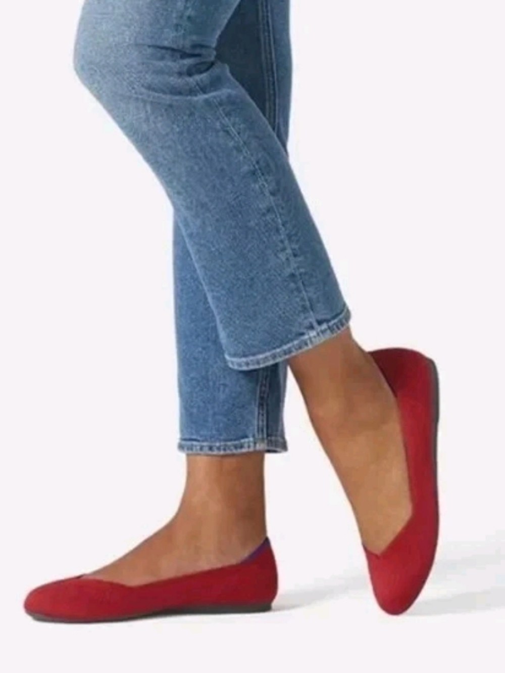 Rothys Scooter Red The Flats Comfort Ballet Shoe Classic Round Toe Size 10